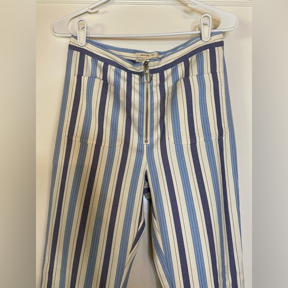 Urban Outfitters flared Pants Retro 90’s y2k Punk Striped Linen Trousers - Picture 6 of 10